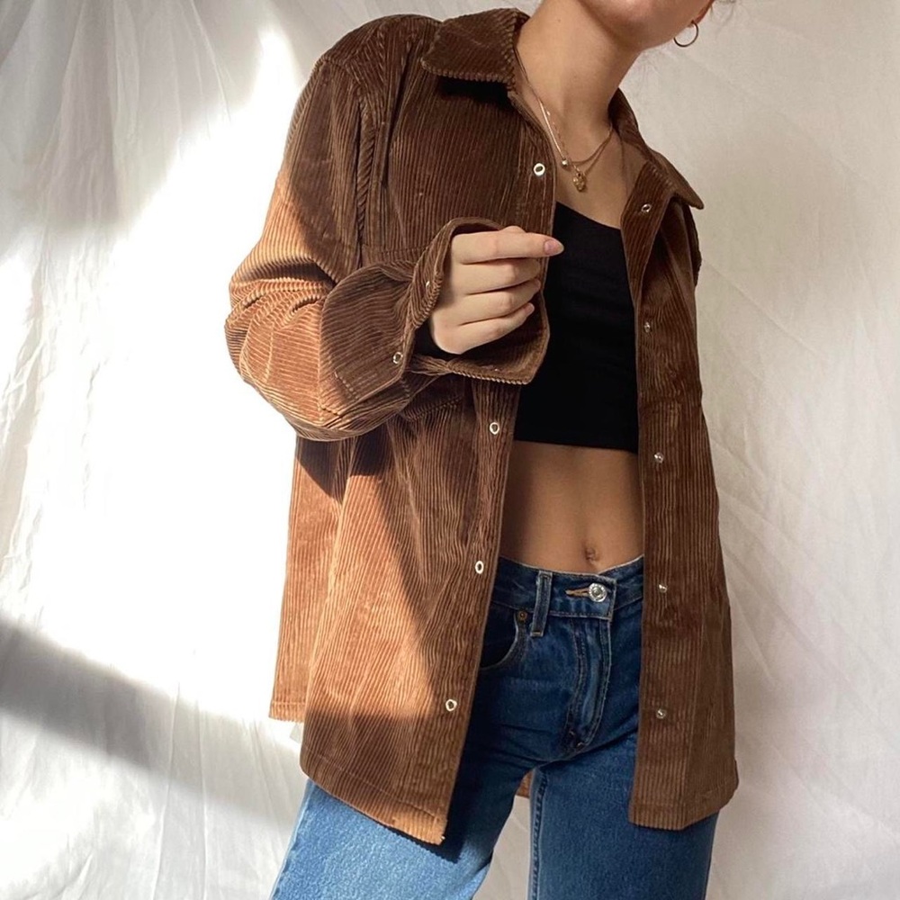 SOLD - Acne Studios brown corduroy button up